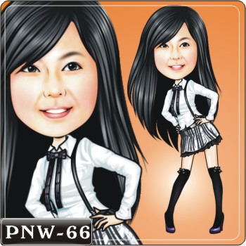 女生人像Q版漫畫PNW-66